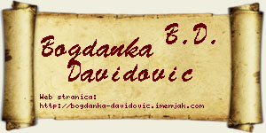 Bogdanka Davidović vizit kartica